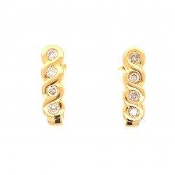 Pre Owned 18ct Diamond Set Earrings ZX644